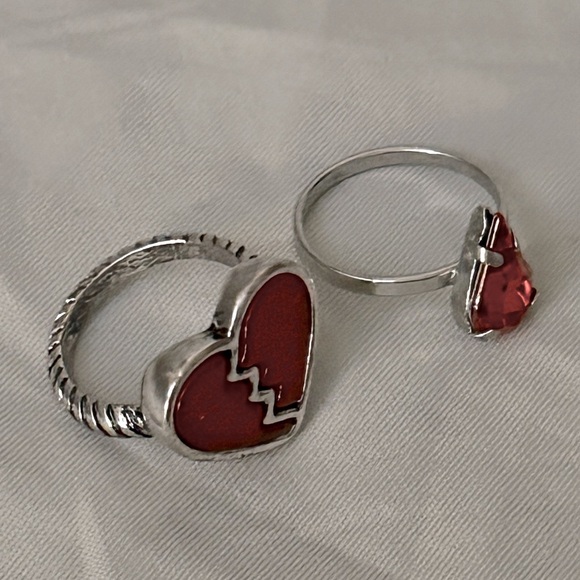 Red Accent Rings - Picture 2 of 2